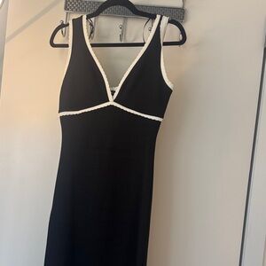 Zara Black Chemise with White Trim